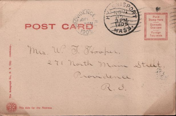 postcard back